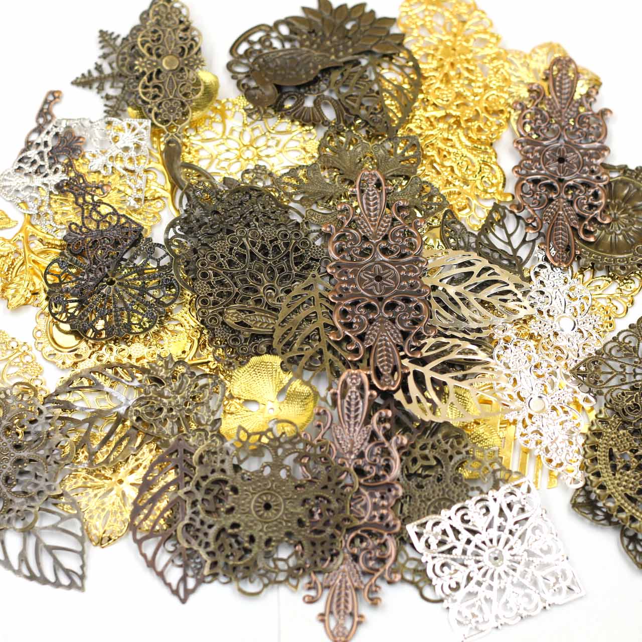Embellishment Crafts - الزينة موصلات عشوائية مختلطة مثلث زهرة