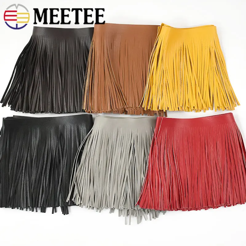 Fringe Ribbon Sewing - 1 متر Meetee 10-30cmX5mm بولي Leather