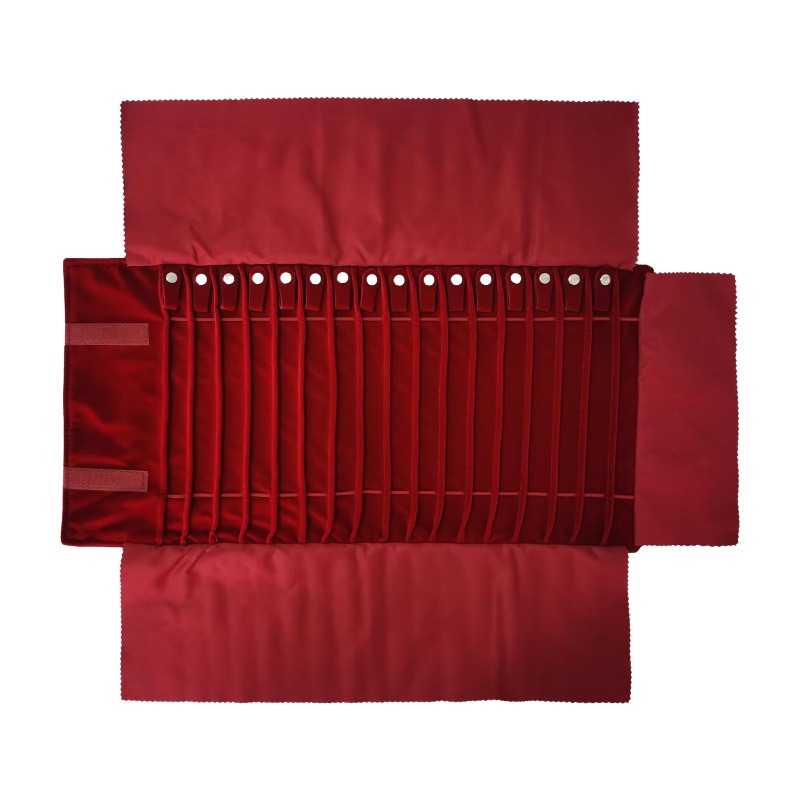 Velvet Ribbon Roll - حقيبة منظم مجوهرات للسفر قابلة للطي