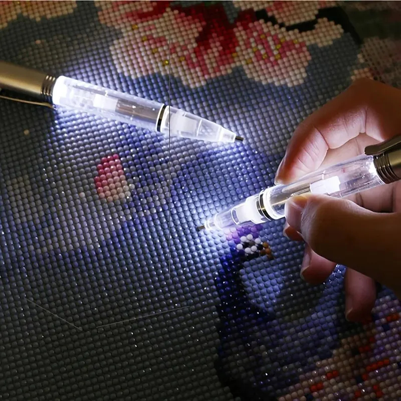 قلم رسم بالألماس مع إضاءة LED، - مراجعة Embroidery Embellishments وسعره