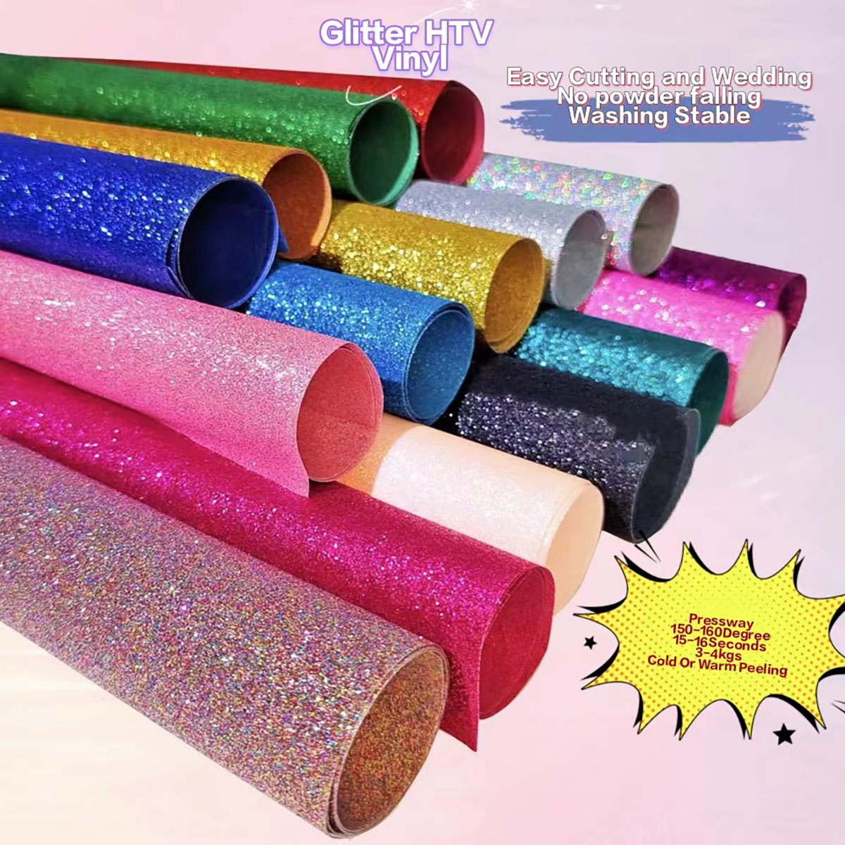 فينيل حراري لامع من CHEONET HT - مراجعة Glitter Vinyl Roll وسعره